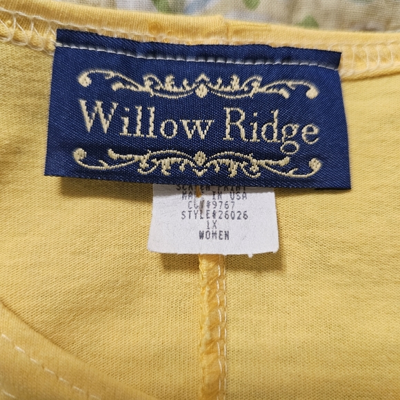 FINAL SALE Vintage Willow Ridge yellow maxi dress size 1X 90's graphic Y2K - Picture 6 of 7